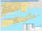 Nassau-Suffolk Wall Map Basic Style